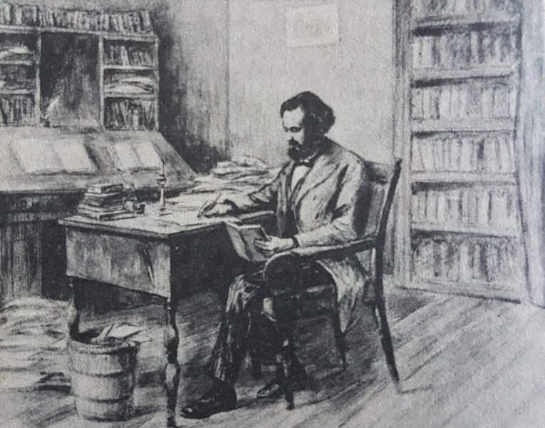 Datei:Marx in der Redaktion.jpg