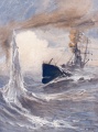 Deutsches Torpedoboot im Kampf mit englischem Zerstörer- Bild von Gustav Romin.jpg