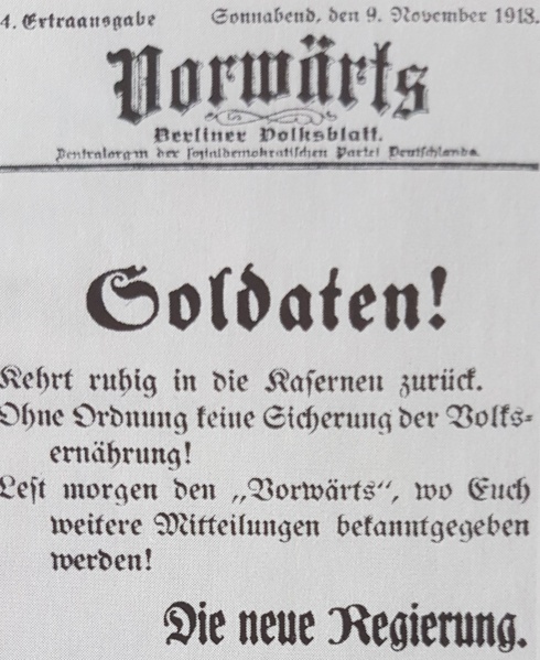 Datei:Vorwärts 9.11.1918.jpg