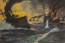 Seeschlacht bei Coronel - Gemälde von Oskar Theuer.jpg